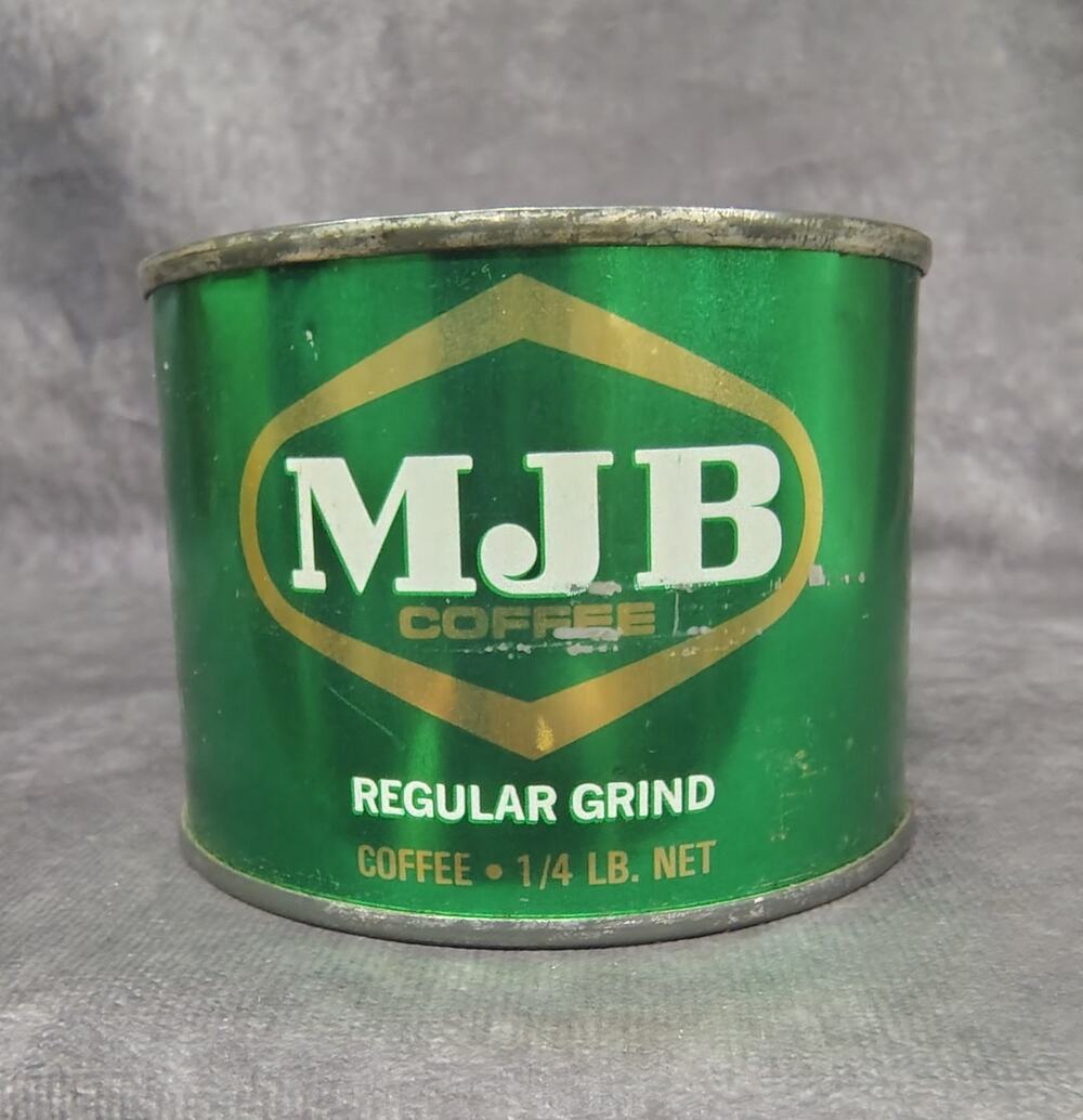 Vintage FULL SAMPLE SIZE M J B COFFEE Tin MJB ADVERTISING
